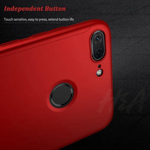 Planet Gates H&A Luxury 360 Full Cover Phone Case For Huawei Y5 Y6 Y7 2018 2017 Anti-knock Phone Cover For Huawei Y7 Y6 Prime Case With Glass