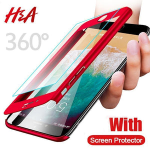 Planet Gates H&A Luxury 360 Full Cover Phone Case on the For iPhone 7 8 6 6s Plus X XR XS Max 10 Tempered glass Protective Cover xs max Case