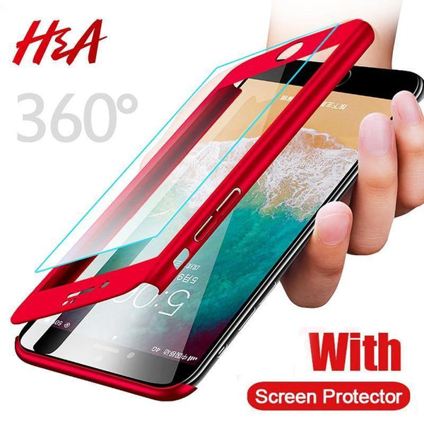 Planet Gates H&A Luxury 360 Full Cover Phone Case on the For iPhone 7 8 6 6s Plus X XR XS Max 10 Tempered glass Protective Cover xs max Case