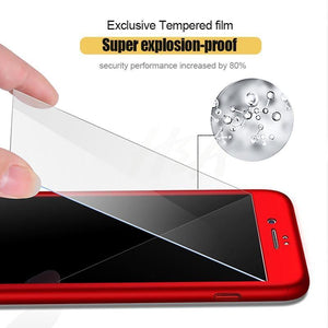 Planet Gates H&A Luxury 360 Full Cover Phone Case on the For iPhone 7 8 6 6s Plus X XR XS Max 10 Tempered glass Protective Cover xs max Case