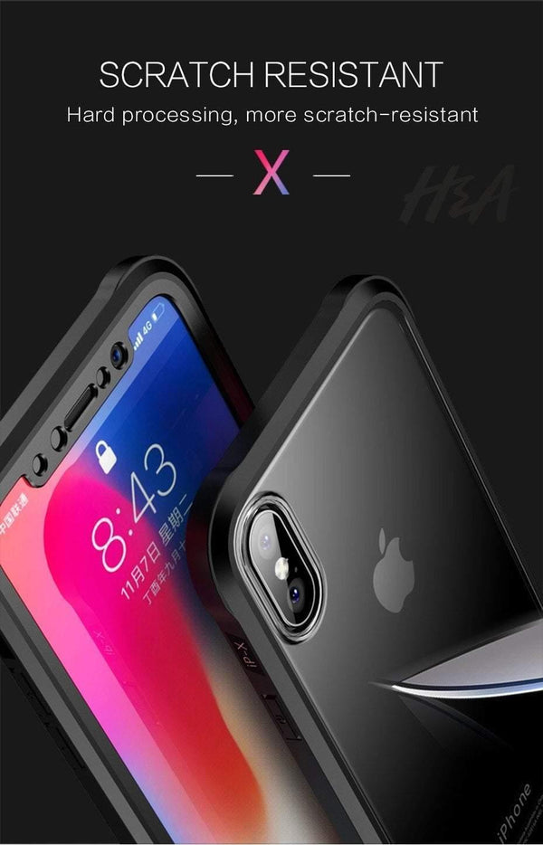 Planet Gates H&A Luxury 360 Full Coverage Phone Case For iPhone 7 8 Plus 6 6s Plus X 10 Tempered glass Silicone Cover For iPhone X PC Cases