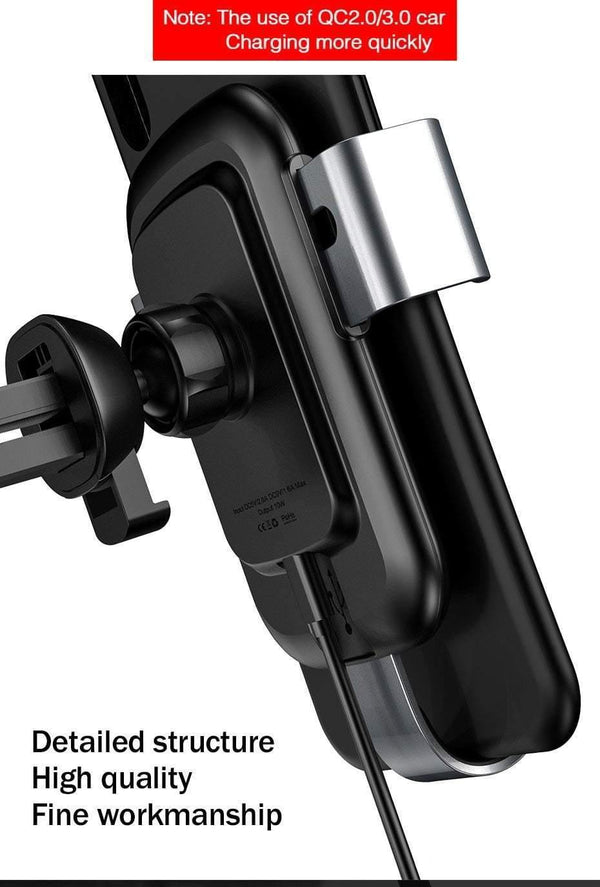 Planet Gates H&A Qi Wireless Charger Car Holder For iPhone X 10 For Samsung S8 S9 Fast Car Mount Wireless Charging Phone Holder Stand Charger