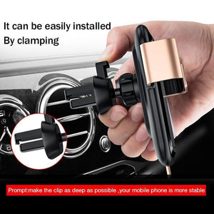 Planet Gates H&A Qi Wireless Charger Car Holder For iPhone X 10 For Samsung S8 S9 Fast Car Mount Wireless Charging Phone Holder Stand Charger