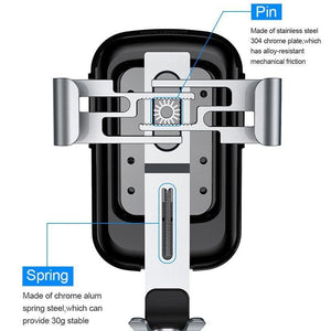 Planet Gates H&A Qi Wireless Charger Car Holder For iPhone X 10 For Samsung S8 S9 Fast Car Mount Wireless Charging Phone Holder Stand Charger