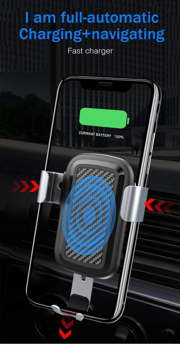 Planet Gates H&A Qi Wireless Charger Car Holder For iPhone X 10 For Samsung S8 S9 Fast Car Mount Wireless Charging Phone Holder Stand Charger