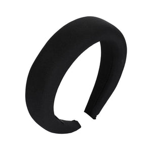 Fashion Western Style Solid Colors Thicken Padded Headband Bezel Turban Women Hairbands Girls Accessories Headwear
