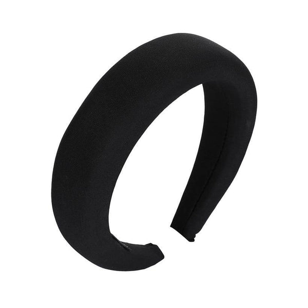 Fashion Western Style Solid Colors Thicken Padded Headband Bezel Turban Women Hairbands Girls Accessories Headwear