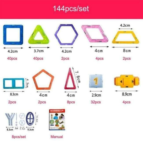 Planet Gates H-NXBD-145 100-298pcs Blocks Magnetic Designer Construction Set Model & Building Toy Plastic Magnetic Blocks Educational Toys For Kids Gift