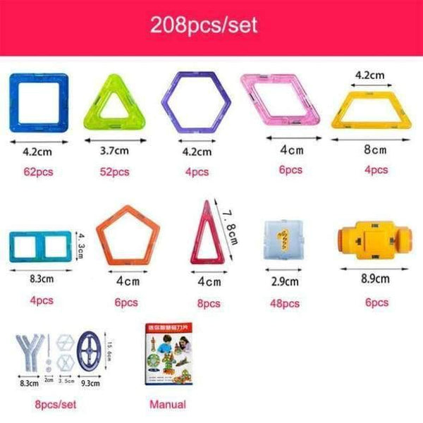 Planet Gates H-NXBD-153 100-298pcs Blocks Magnetic Designer Construction Set Model & Building Toy Plastic Magnetic Blocks Educational Toys For Kids Gift