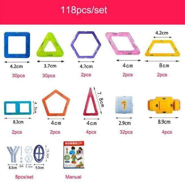 Planet Gates H-NXBD-156 100-298pcs Blocks Magnetic Designer Construction Set Model & Building Toy Plastic Magnetic Blocks Educational Toys For Kids Gift