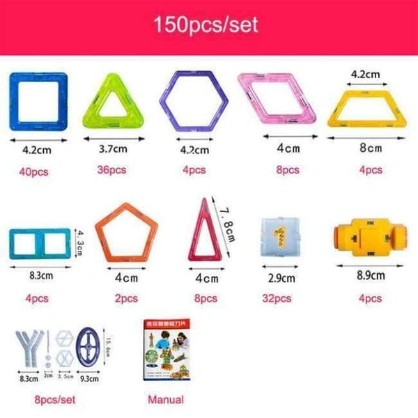 Planet Gates H-NXBD-161 100-298pcs Blocks Magnetic Designer Construction Set Model & Building Toy Plastic Magnetic Blocks Educational Toys For Kids Gift