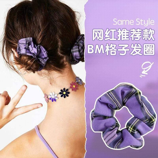 Women Fashion Hair Accessories Satin Hair Scrunchies Elastic Hair  Scrunchy Hair Ties Girls Chiffon Ponytail Holder Purple Lover
