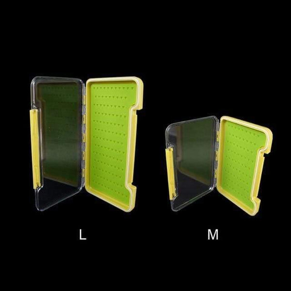 Planet Gates H048green Silicone Fly Box Super Slim 100% Waterproof Fly Fishing Box M and L Medical Grade Silicone Flies Boxes Fly Boxes