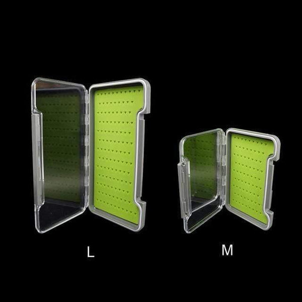 Planet Gates H048grey Silicone Fly Box Super Slim 100% Waterproof Fly Fishing Box M and L Medical Grade Silicone Flies Boxes Fly Boxes