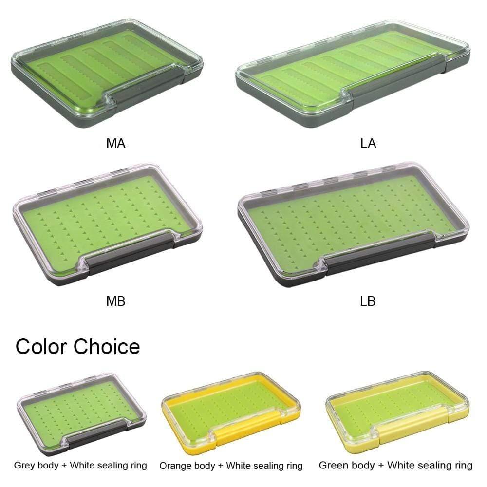 Planet Gates H048orange Silicone Fly Box Super Slim 100% Waterproof Fly Fishing Box M and L Medical Grade Silicone Flies Boxes Fly Boxes