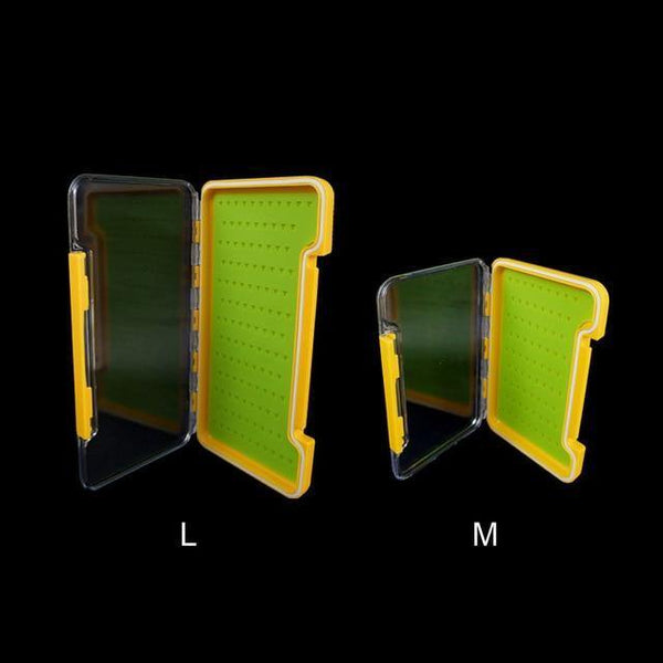 Planet Gates H048orange Silicone Fly Box Super Slim 100% Waterproof Fly Fishing Box M and L Medical Grade Silicone Flies Boxes Fly Boxes