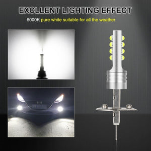 Planet Gates H1 2pcs H1 H3 LED Bulbs Car Light Lamp 12V 6000K White 1400LM Driving Lamp Auto LED Lights