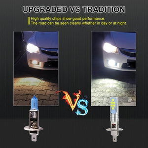Planet Gates H1 2pcs H1 H3 LED Bulbs Car Light Lamp 12V 6000K White 1400LM Driving Lamp Auto LED Lights