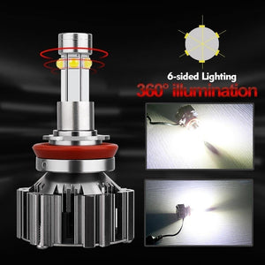 Planet Gates H1 6 Side Light Super Bright Fast Cooling Car Headlight Bulb 6000K H7 H11 Auto LED Light 100W 12000Lm Car Light 12V Fog Lamp