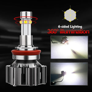 Planet Gates H1 6 Side Light Super Bright Fast Cooling Car Headlight Bulb 6000K H7 H11 Auto LED Light 100W 12000Lm Car Light 12V Fog Lamp