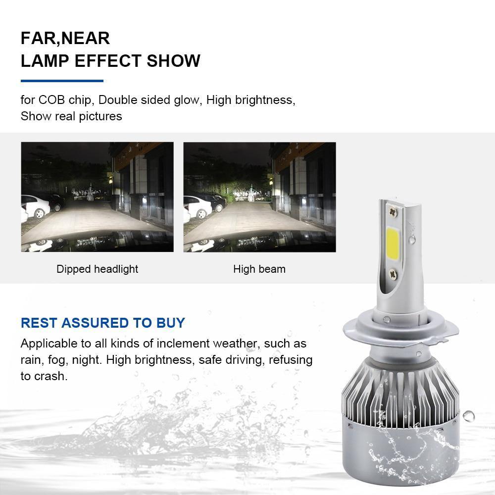 Planet Gates H1 Factory Supply Brand New 2X 36W 3800Lumen CooLing C6 Motorcycle Automobiles H1 H3 H4 H7 led Car Light Bulbs Pure White