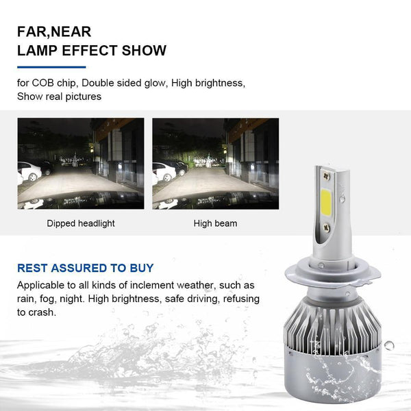 Planet Gates H1 Factory Supply Brand New 2X 36W 3800Lumen CooLing C6 Motorcycle Automobiles H1 H3 H4 H7 led Car Light Bulbs Pure White