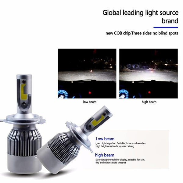Planet Gates H10 H4 H7 H13 H11 H1 9005 9006 COB LED Headlight 72W Car LED Headlights Bulb Head Lamp 9004 Light Pure White 6000-6500K EH