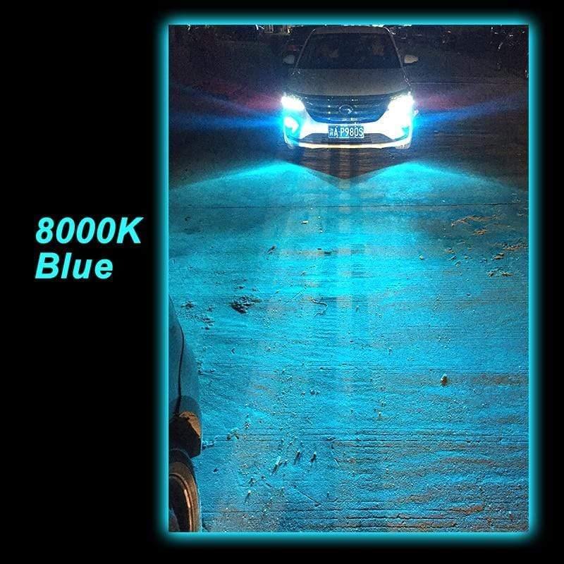 Planet Gates H11 H8 LED Car Fog Light Bulbs H9 H16 9005 9006 2400Lm 6000K White 3000K Yellow 8000K Blue Auto DRL Foglamp 2Pcs