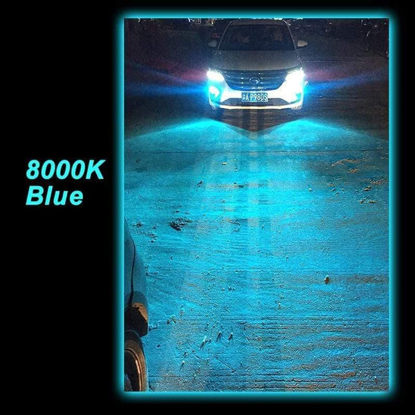 Planet Gates H11 H8 LED Car Fog Light Bulbs H9 H16 9005 9006 2400Lm 6000K White 3000K Yellow 8000K Blue Auto DRL Foglamp 2Pcs
