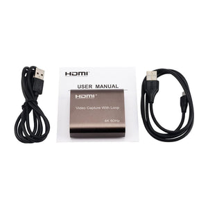 Planet Gates H1111Z 4K 60Hz HDMI Video Capture Card TV Loop 1080P Game Recording Plate Live Streaming Box USB 2.0 3.0 Grabber for PS4 Camera
