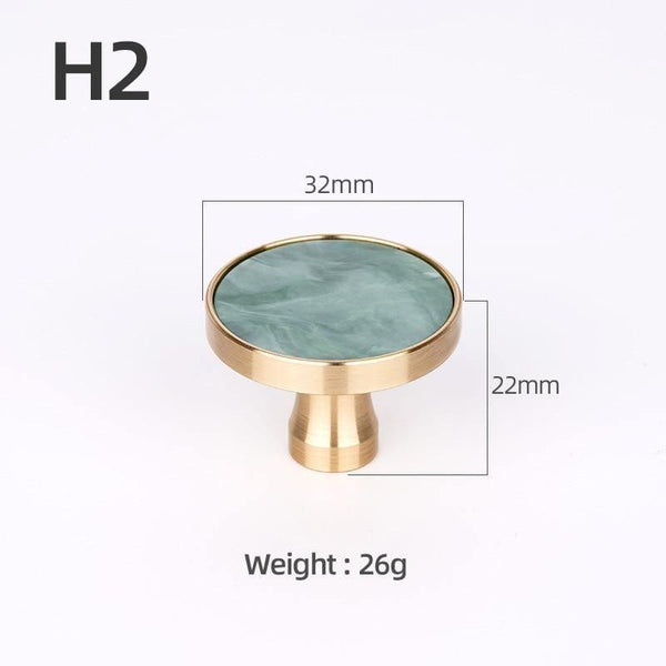 Brass Furniture Handles Elegant Door Knobs and Handles for Cabinet Kitchen Cupboard Drawer Pulls Wall Hanging Hooks Shell Resin