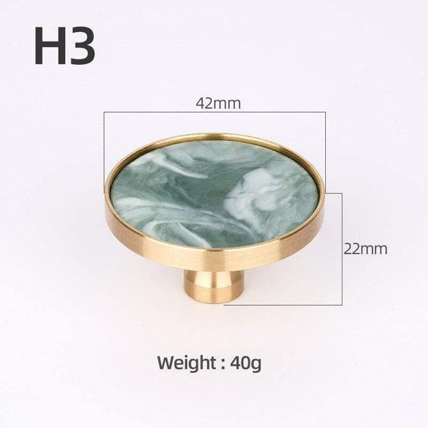 Brass Furniture Handles Elegant Door Knobs and Handles for Cabinet Kitchen Cupboard Drawer Pulls Wall Hanging Hooks Shell Resin