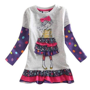 Planet Gates H3660 gray / 2T Baby Girl Dress long sleeve kids dresses for girls Clothes children clothing Kids Clothes winter Party Nova Girls Dress H5922