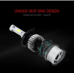 Planet Gates H4 H7 H11 9005 9006 H1 COB Car LED Headlight Bulbs Hi-Lo Beam 72W 8000LM 6500K/4300K Auto Led Headlamp Car Light 12v 24v