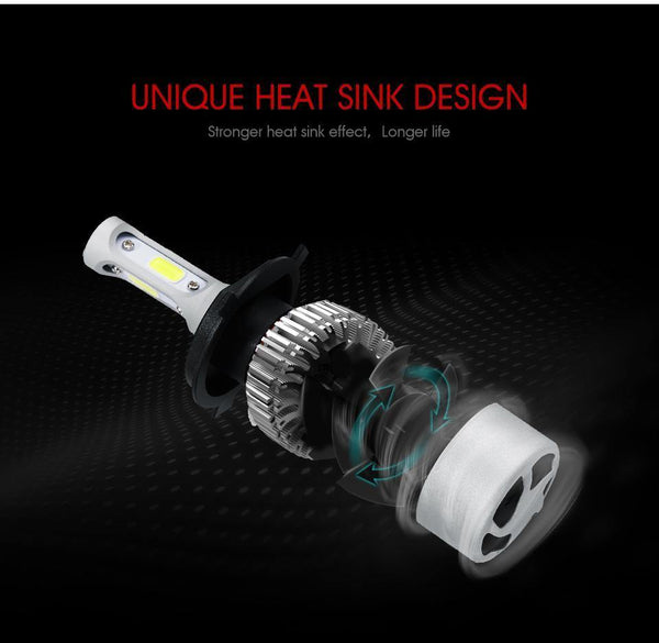 Planet Gates H4 H7 H11 9005 9006 H1 COB Car LED Headlight Bulbs Hi-Lo Beam 72W 8000LM 6500K/4300K Auto Led Headlamp Car Light 12v 24v