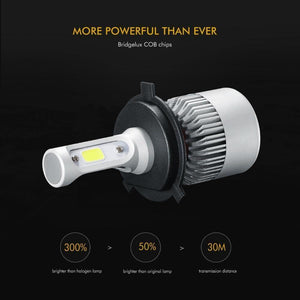 Planet Gates H4 H7 H11 9005 9006 H1 COB Car LED Headlight Bulbs Hi-Lo Beam 72W 8000LM 6500K/4300K Auto Led Headlamp Car Light 12v 24v