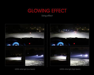 Planet Gates H4 H7 H11 9005 9006 H1 COB Car LED Headlight Bulbs Hi-Lo Beam 72W 8000LM 6500K/4300K Auto Led Headlamp Car Light 12v 24v