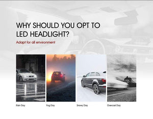 Planet Gates H4 H7 H11 9005 9006 H1 COB Car LED Headlight Bulbs Hi-Lo Beam 72W 8000LM 6500K/4300K Auto Led Headlamp Car Light 12v 24v