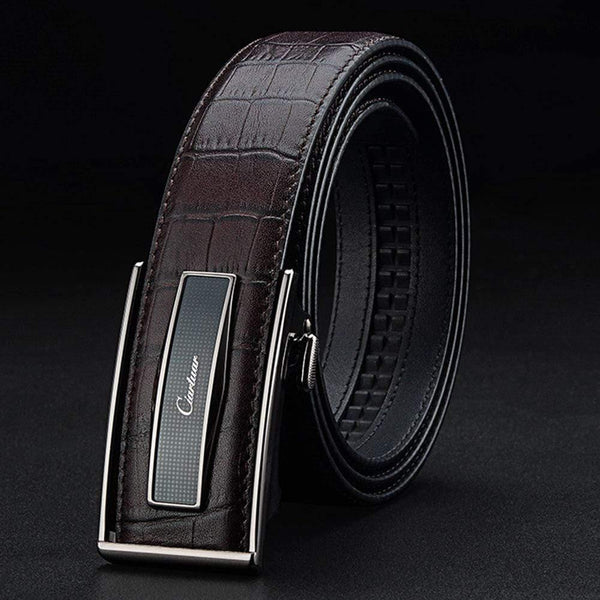 Leather Belt Automatic Buckle Belts For Men Genuine Leather Waist  Men Luxury Designer Belt High Quality Fashion Strap