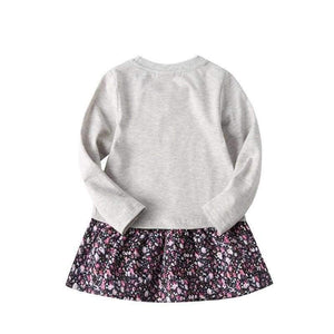 Planet Gates H5460  PINK / 2T Girls frock children clothes butterfly kids dresses girls nova baby clothing autumn kids wear child girl dresses