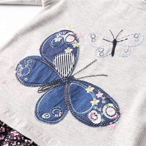 Planet Gates H5460  PINK / 2T Girls frock children clothes butterfly kids dresses girls nova baby clothing autumn kids wear child girl dresses