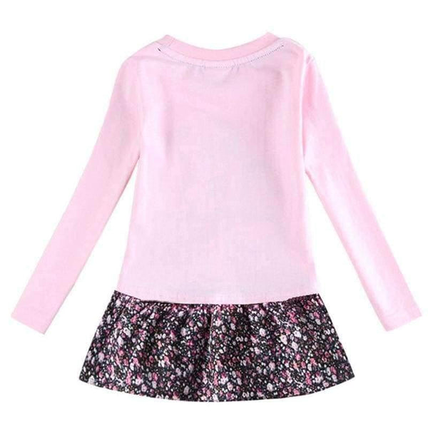 Planet Gates H5460  PINK / 2T Girls frock children clothes butterfly kids dresses girls nova baby clothing autumn kids wear child girl dresses