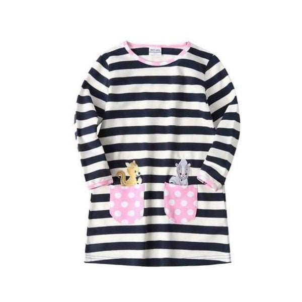 Planet Gates H6328 / 3T New Kids Clothes Baby Girls Dress Child Floral Clothing for Girls Long Seeve Flower Princess Party Dress