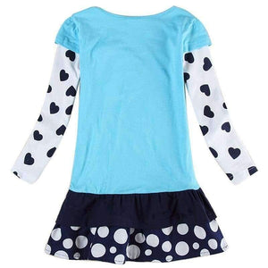 Planet Gates H6328 / 3T New Kids Clothes Baby Girls Dress Child Floral Clothing for Girls Long Seeve Flower Princess Party Dress