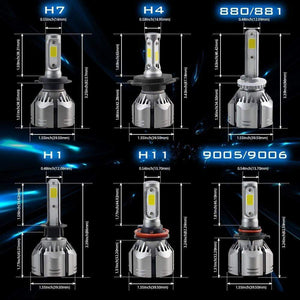 Planet Gates H7 LED H4 H11 8000K 6000K 4300K 3000K H1 9005 9006 Car Headlight Bulb Auto H8 H9 880 H3 Fog Light 60W 2PCS 12v  Led Head lamps