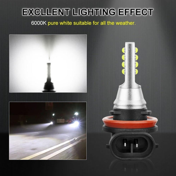 Planet Gates H8 2Pcs H11 H8 Led Bulb 9005 HB3 9006 HB4 H16 5202 PSX24W Led Car Fog Light 1400LM 6000K White 12V 24V Auto Lamp Bulbs