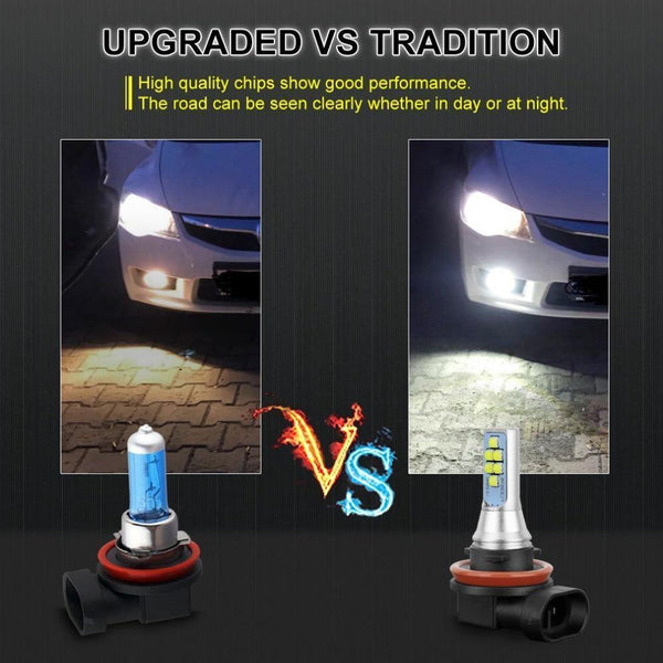 Planet Gates H8 2Pcs H11 H8 Led Bulb 9005 HB3 9006 HB4 H16 5202 PSX24W Led Car Fog Light 1400LM 6000K White 12V 24V Auto Lamp Bulbs