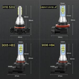 Planet Gates H8 2Pcs H11 H8 Led Bulb 9005 HB3 9006 HB4 H16 5202 PSX24W Led Car Fog Light 1400LM 6000K White 12V 24V Auto Lamp Bulbs