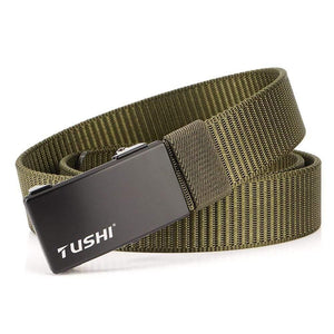 Men Belt Tactical Belts Casual Nylon Women Belt Strap Male Belts For Women Jeans High Quality Black 3.4CM