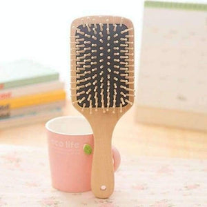 Planet Gates Hair Comb Brush Natural Bristle Anti-static Curly Wood Handle Hair Care Styling Comb Radial Brush Hairdressing Tool